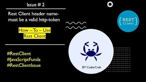 How to use Rest Client in VS-Code||Rest-Client header name must be a valid-http-token