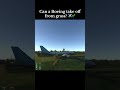 Can a Boeing take off from grass? ✈️🌱 #boing747 #flightsimulator #hardlanding #usa #america