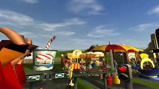 RollerCoaster Tycoon 3 KaziLand 33rd Birthday Fireworks Roller Coaster Dolphin Show Bumper Boats