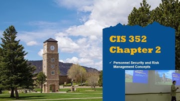 CIS 352 - Chapter 2 - Personnel Security and Risk Management Concepts