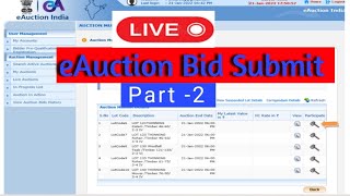 Part-2 eAuction Live 🛑 Bidding Price Cote|| How To eAuction Price Cot-AmitJhaTechnical