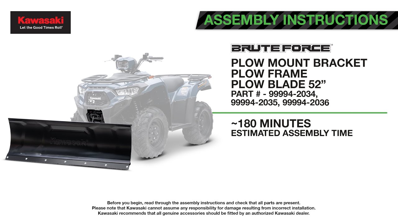 Kawasaki WARN Plow Push Frame - 2024-2026 Brute Force 450 750