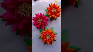 How to make Lotus flower #diy Paper flowers#flowerdecoration craft &#39;s🌸☺️