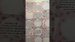 Love 3x3 inch Verse Cards / Love Scripture writing plan