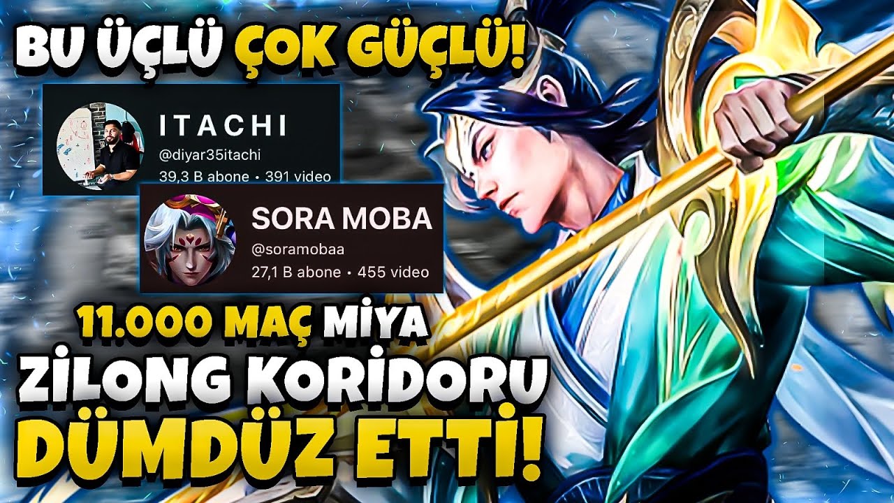 ZİLONG İLE KORİDORU DÜMDÜZ ETTİM! - TRİO RANK @SORA MOBA @I T A C H I  - Mobile Legends