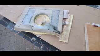 Screening Foamie Camper Inside part 6, Redone a speaker panel, starting wall shelves. The Blue Goose