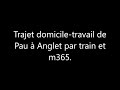 Ref:odXPdspinNE Trajet domicile travail de pau � anglet en xiaomi m365 et train.