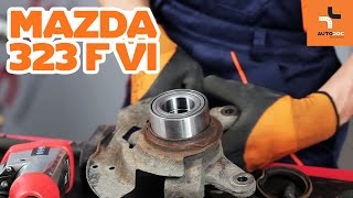 front and rear Hub bearing installation MAZDA 323: video manual