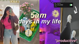 waking up at 5AM vlog: productive mornings, daily routine &amp; healthy habits
