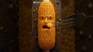 corn eating 🌽🍚 #funny #asmr #eatingfruit #food #shorts #viral #cartoon