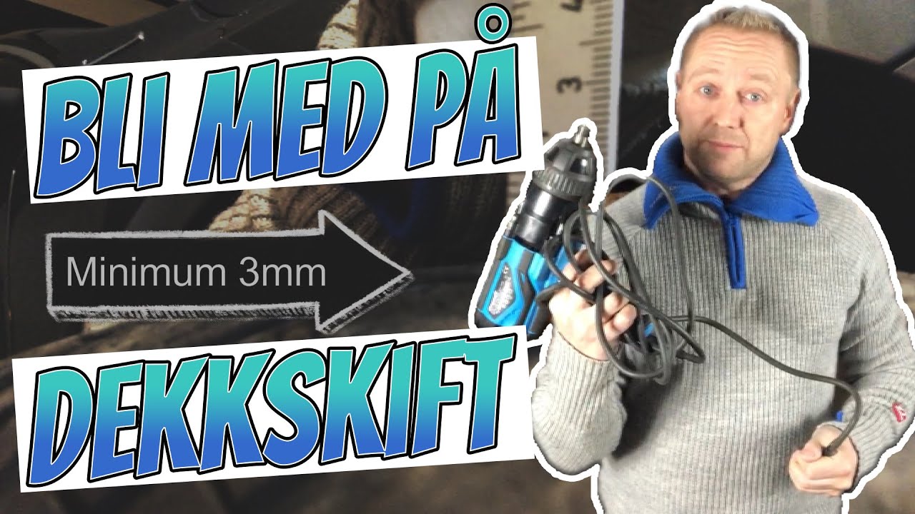 Skifter fra sommerdekk til vinterdekk | Skifter dekk i garasjen | DIY