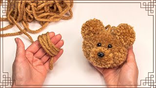 Как сделать мишку Тедди из ниток для вязания!