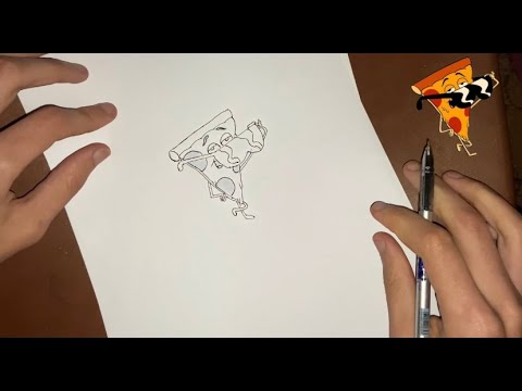 ازاي ترسم بيتزا ستيف تعليم الرسم للمبتدئين