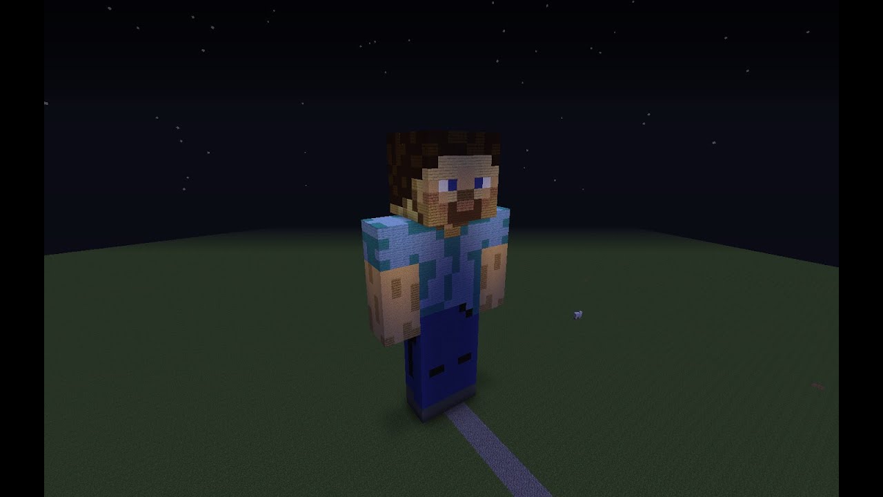 Tutorial su come costruire la statua di Steve in minecraft 