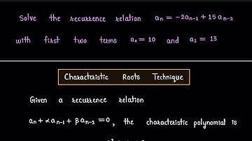 Solving recurrence relation with given initial terms.