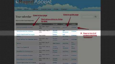 5. Review of the calendar, contact us and guide page mockups (a Drupal how-to)