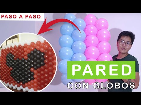 🎈 COMO juntar GLOBOS para HACER UNA PARED DE GLOBOS?  paso a paso / AHORRA MATERIAL