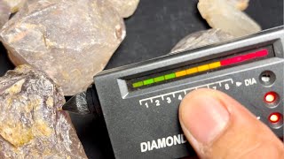 Test Natural Gemstone With Tool Diamond Selector II ,Diamond selector Test Anethyst Crystal