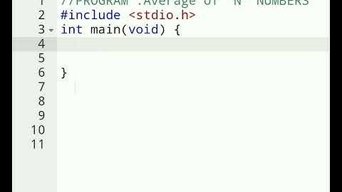 #AVERAGE OF "N" NUMBERS IN C #CHENNUPROGRAMMING VIDEOS #MAIN