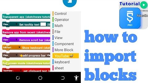 how to import blocks in sketchware