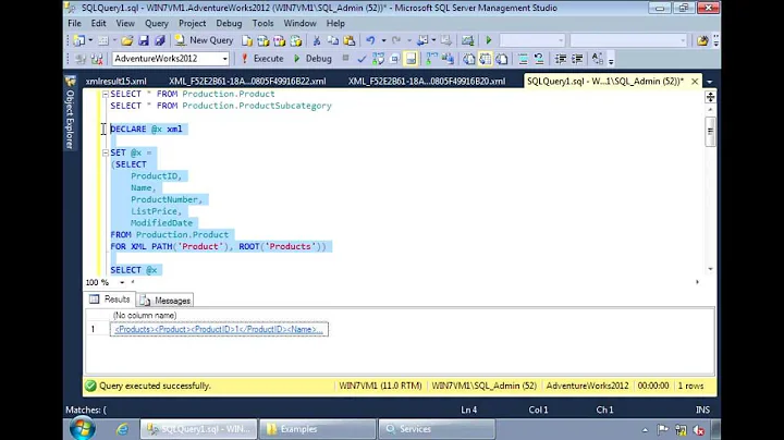SQL Server 2012 - Generating XML from SQL Server tables