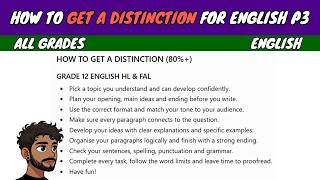 How To Get A Distinction For English Paper 3