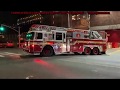 COMPILATION OF "FDNY LADDER TRUCKS ONLY" RESPONDING TO CALLS THROUGH THE STREETS OF NEW YORK.  01