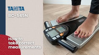 TANITA BC-545N How to take correct measurements