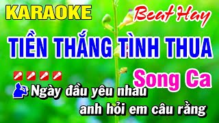 Karaoke Tiền Thắng Tình Thua SONG CA (Beat Hay) Nhạc Sống | Hoài Phong Organ