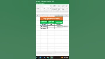 How to Calculate Expiry Date in Excel
