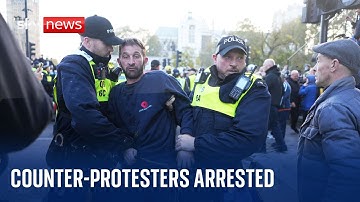92 people arrested during protests and counter-protests in London