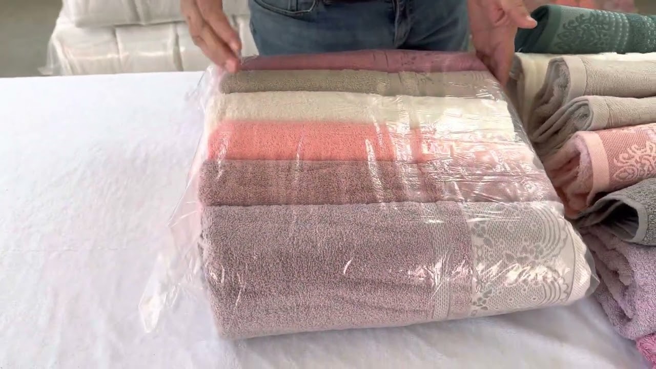 Stock wholesale 50x90 hand & face  towels Turkish cotton hand towels set