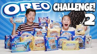 OREO CHALLENGE 2!!! The Blindfold Cookie Tasting Game Show Returns! 18 NEW Flavors!