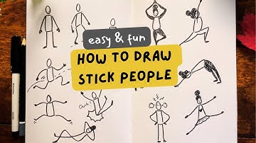 Learn how to draw stick people in fun postures | Beginners guide to drawing people