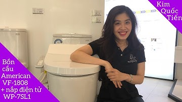 Bồn cầu American Standard VF-1808 + nắp rửa điện tử American Standard WP-7SL1