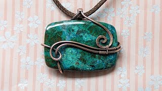 Rectangular Cabochon Beginner Wire Wrapped Swirl Pendant Tutorial