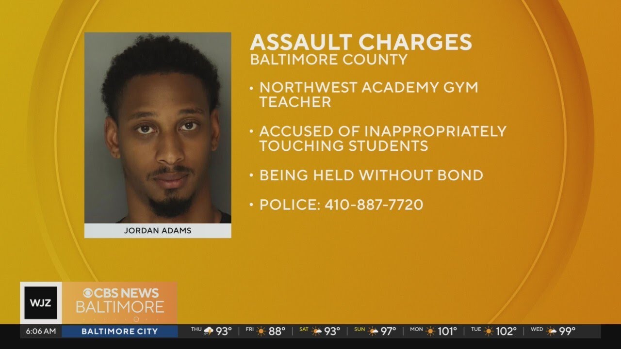 Baltimore County gym teacher accused of inappropriately touching