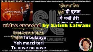 Deewana tera | Sonu Nigam | clean karaoke with scrolling lyrics