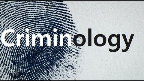 Introduction to Criminology- Lesson 1