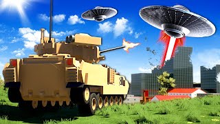 UFO INVASION DESTROYS LEGO CITY! (Brick Rigs)