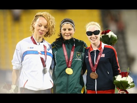 Women's 100m T13 | Victory Ceremony |  2015 IPC Athletics World Championships Doha