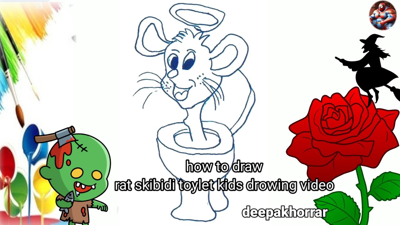 Drowing Rats how to draw rat skibidi toylet kids drowing video #deepakhorrar # ...