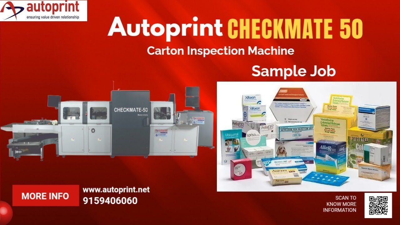 Autoprint Checkmate 50 | Carton Inspection Machine | 100% carton tracking
