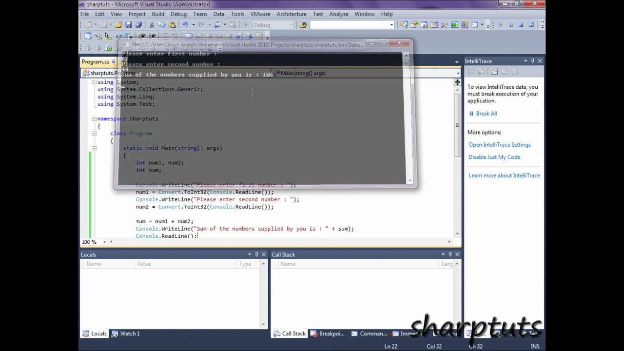 C# tutorial - Arithmatic Operators in C# - Chapter 6 - YouTube