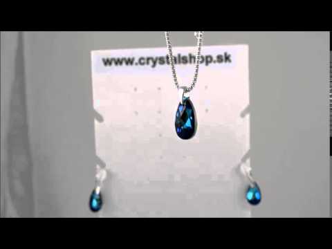 Set Swarovski Elements Pear Bermuda Blue SET6106BB16
