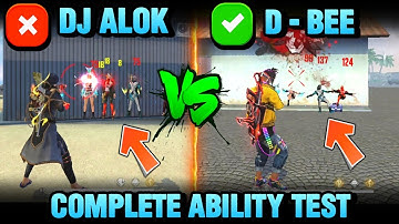 D Bee Ability test | New character D-Bee Vs Dj Alok accuracy & movement speed test in Free Fire