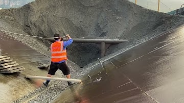 Barge unloading 5000 tons of iron ore part 3 | Relaxing video