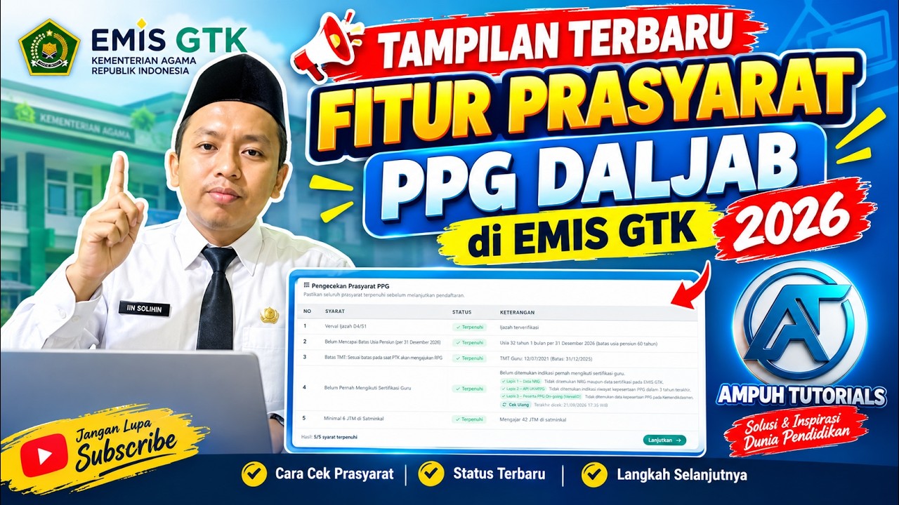 TAMPILAN TERBARU! Fitur Prasyarat PPG Daljab di EMIS GT… — Transcript