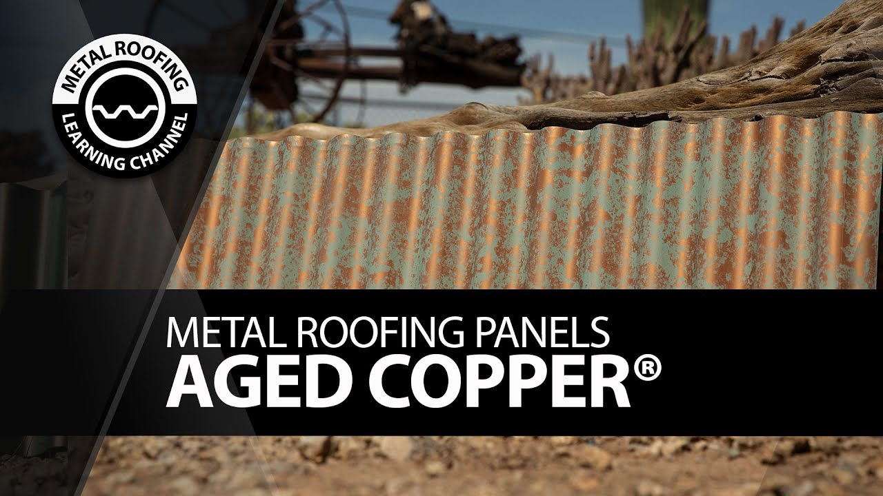 Aged Copper - Corrugated Roofing. Save Money With A Pre-Painted Metal That Looks Like Real Copper
