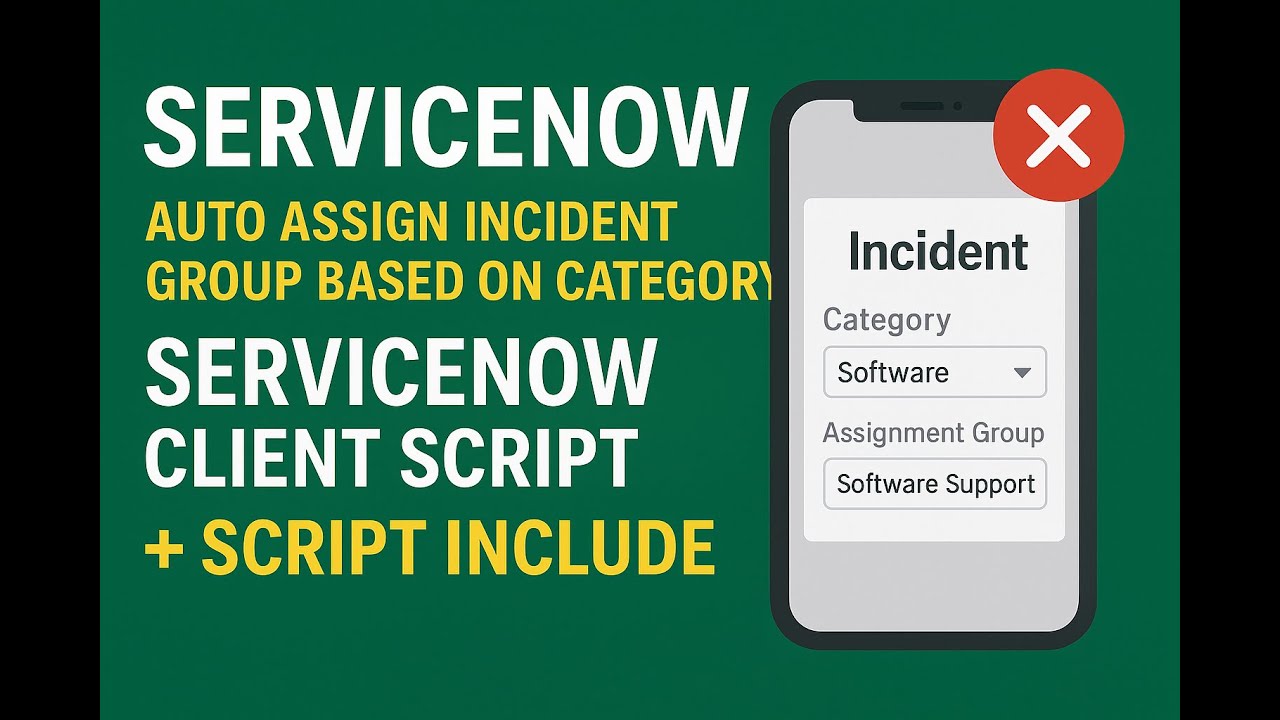 Use Case : Auto Assign Incident Group Based on Category ServiceNow ...